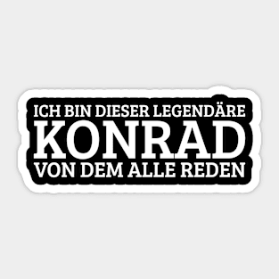 Konrad Funny Saying Birthday First Name Sticker